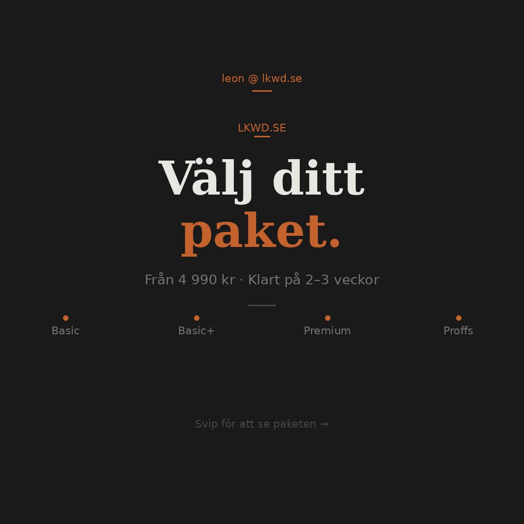 Fyra paket. Ett fast pris.